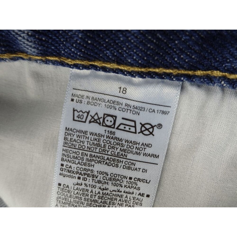 Old Navy Sky-Hi A-Line Button Fly Distressed Jean Short Size 18 - Picture 5 of 8